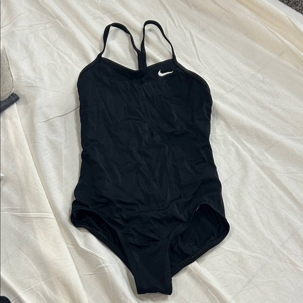 Nike Kids Black One Piece Swimsuit flawed